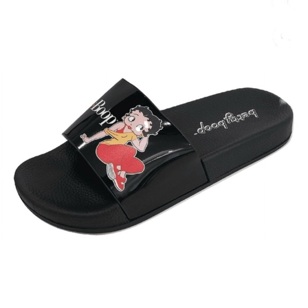 BETTY BOOP Woman's Black Slides size 11